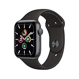 Apple Watch SE GPS, 44mm Space Gray Aluminum Case w Black Sport Band