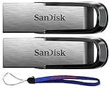 SanDisk Ultra Flair USB (2 Pack) 3.0 16GB Flash Drive High Performance SDCZ73-016G-G46 - with (1)...
