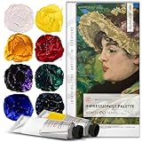 Impressionist Palette by ZenART - Luminous, Vibrant Professional Oil Paint Set - 8 x Large 1.7 Fl Oz...