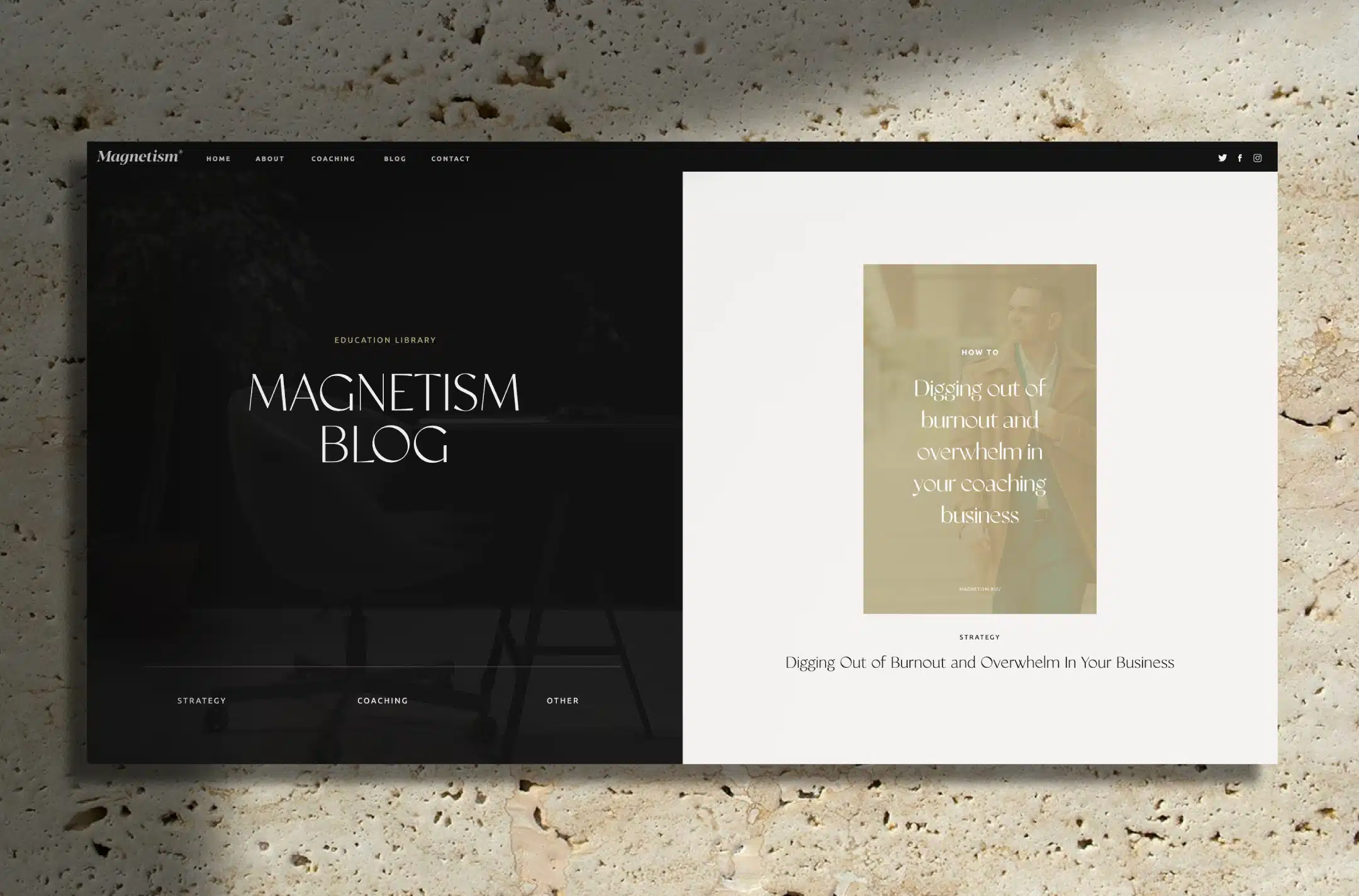 Magnetism Website on Tablet
