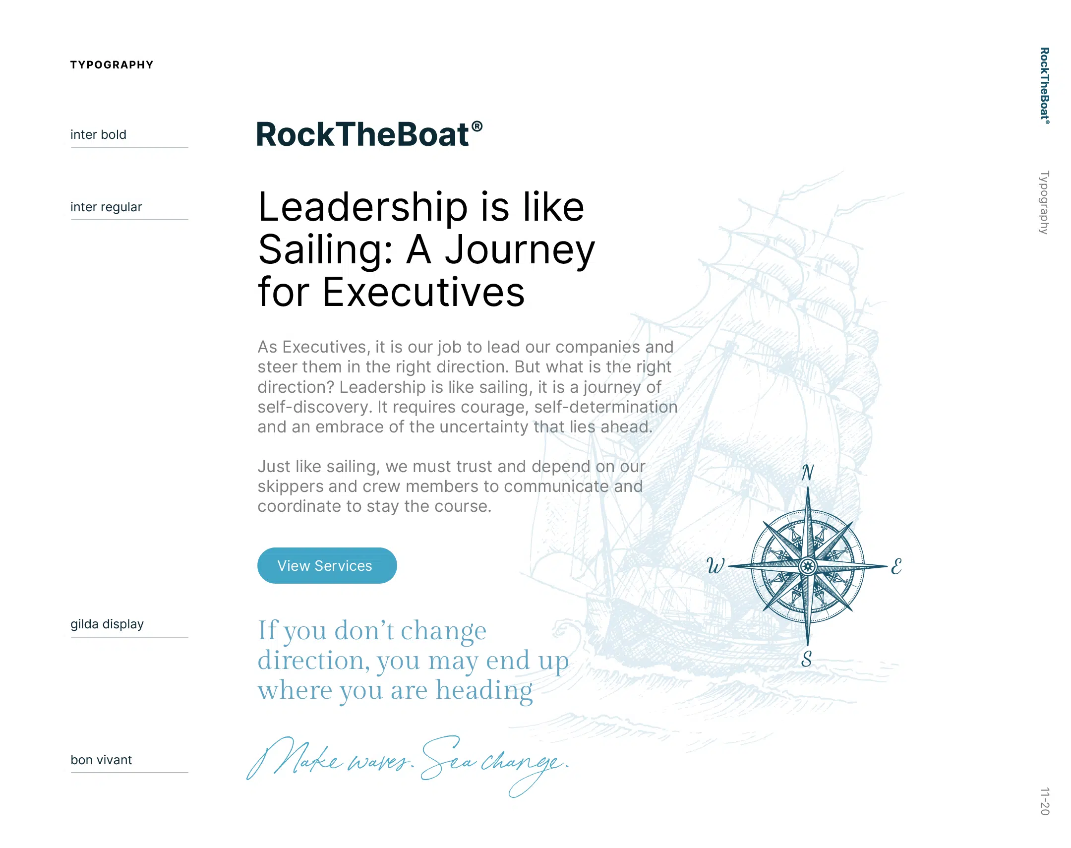 Rock The Boat Typgography