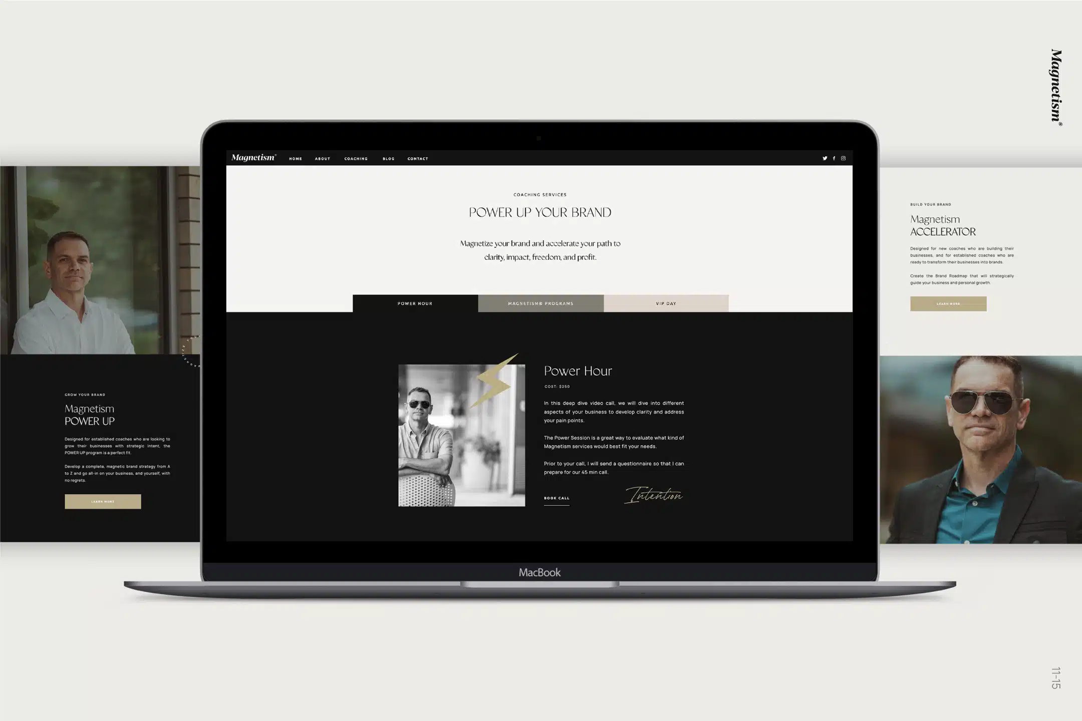 Magnetism Website on Laptop