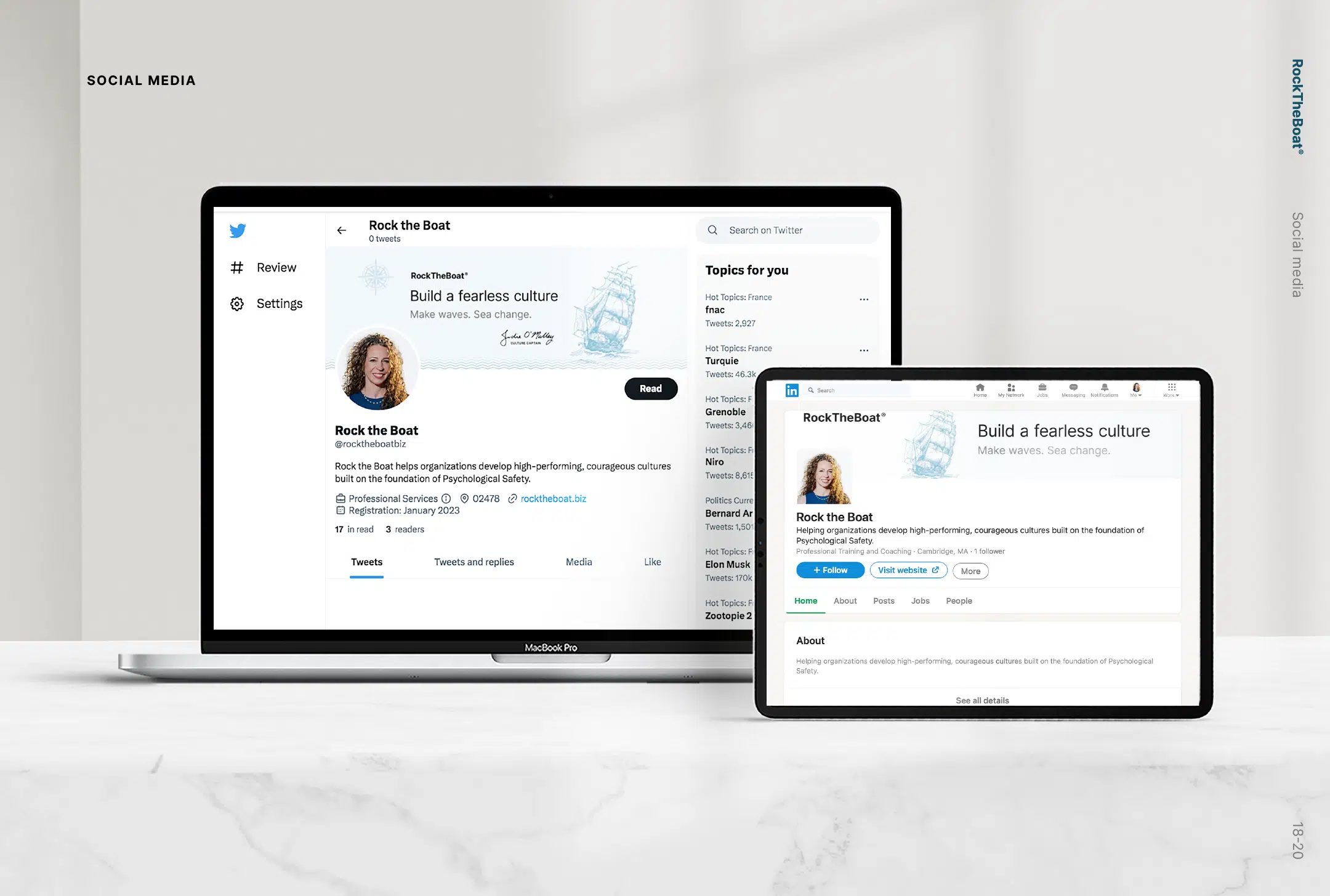 Rock The Boat Social Media