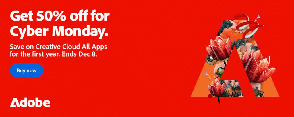 Adobe Cyber Monday 2024 Deal - Get 50-70% Off