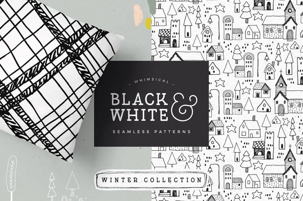 Black & White Winter Patterns 
