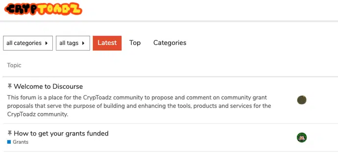 CrypToadz Discord Community.
