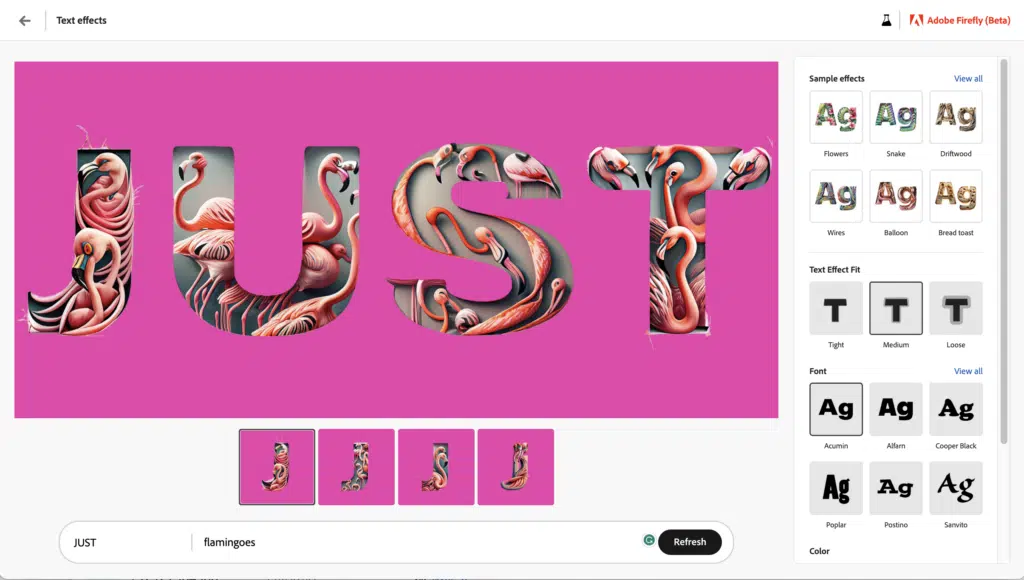 Adobe FireFly Review: Text Effect