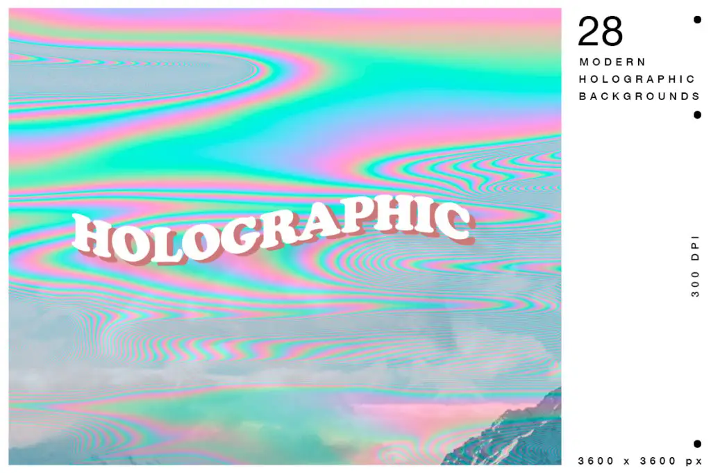 Holographic Glitch Abstract Textures