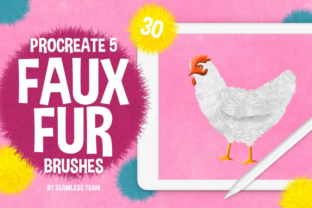 Faux Fur Brushes for Procreate 5