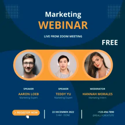 Modern Marketing Webinar Instagram Post Template