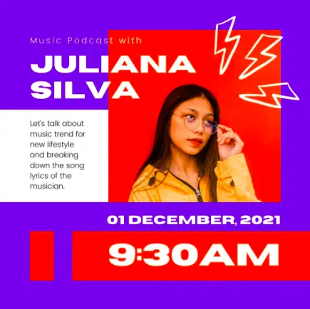 Music Podcast Promotion Instagram Post Template