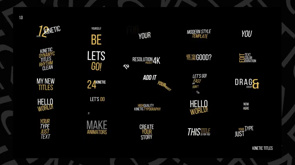 Kinetic Titles | Premiere Pro